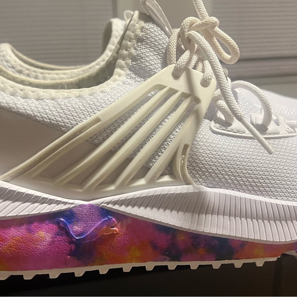 Puma White Sneakers with Multicolor Sole